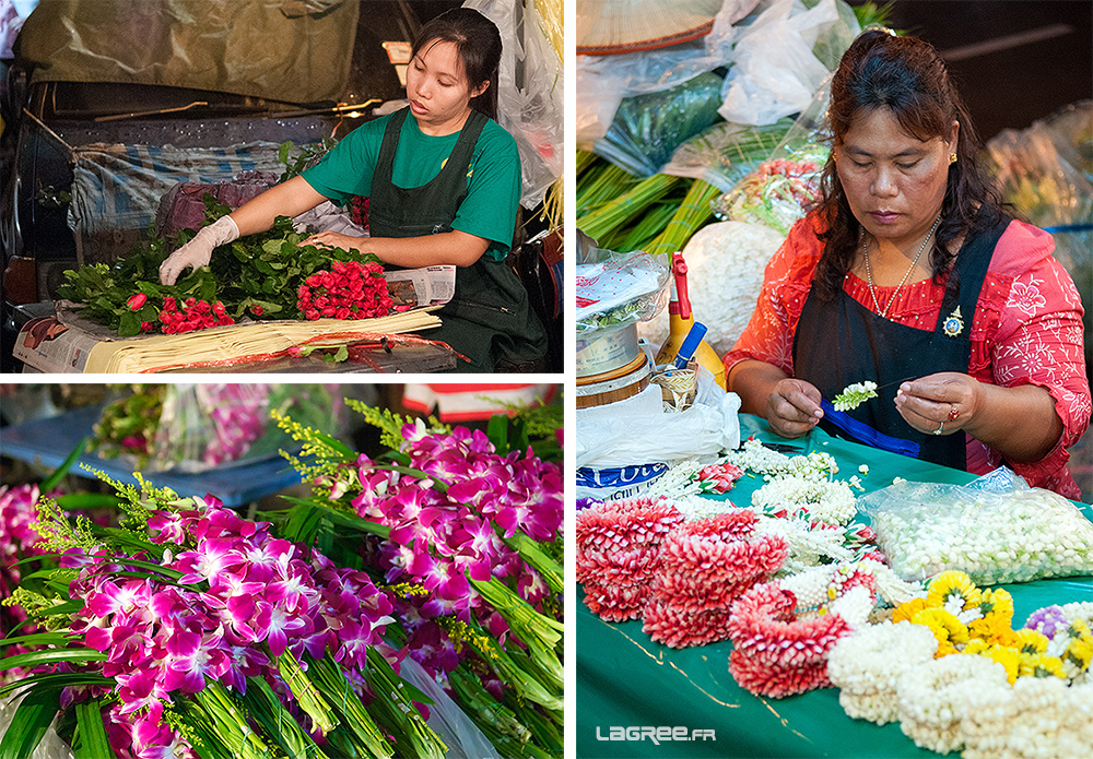 Phuang Mala, guirlandes de fleurs